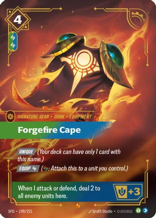 Forgefire Cape (190/221) - Spiritforged Foil