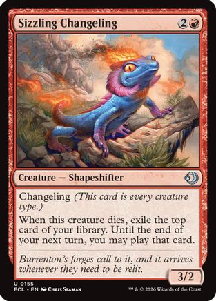 Sizzling Changeling (ECL-155) - Lorwyn Eclipsed Foil