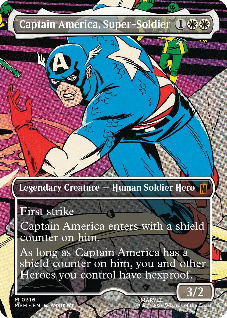 Captain America, Super-Soldier (Borderless) (0316) (MSH - 316) - Marvel Super Heroes - Mythic - Normal
