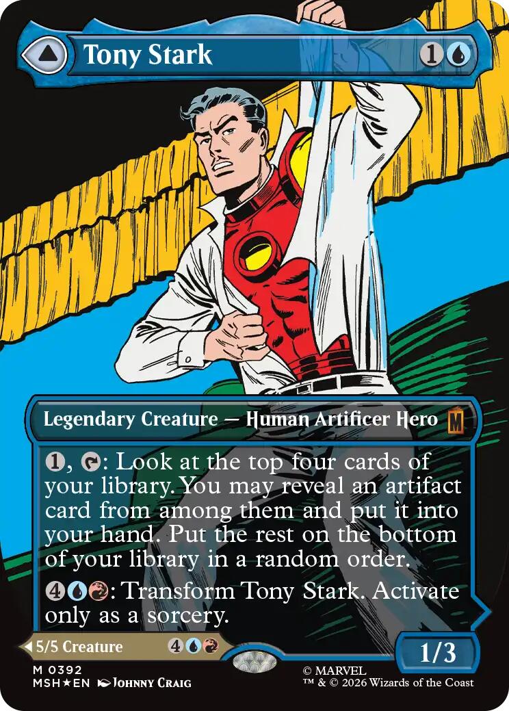 Tony Stark (Borderless) (0392) (MSH - 392) - Marvel Super Heroes - Mythic - Foil