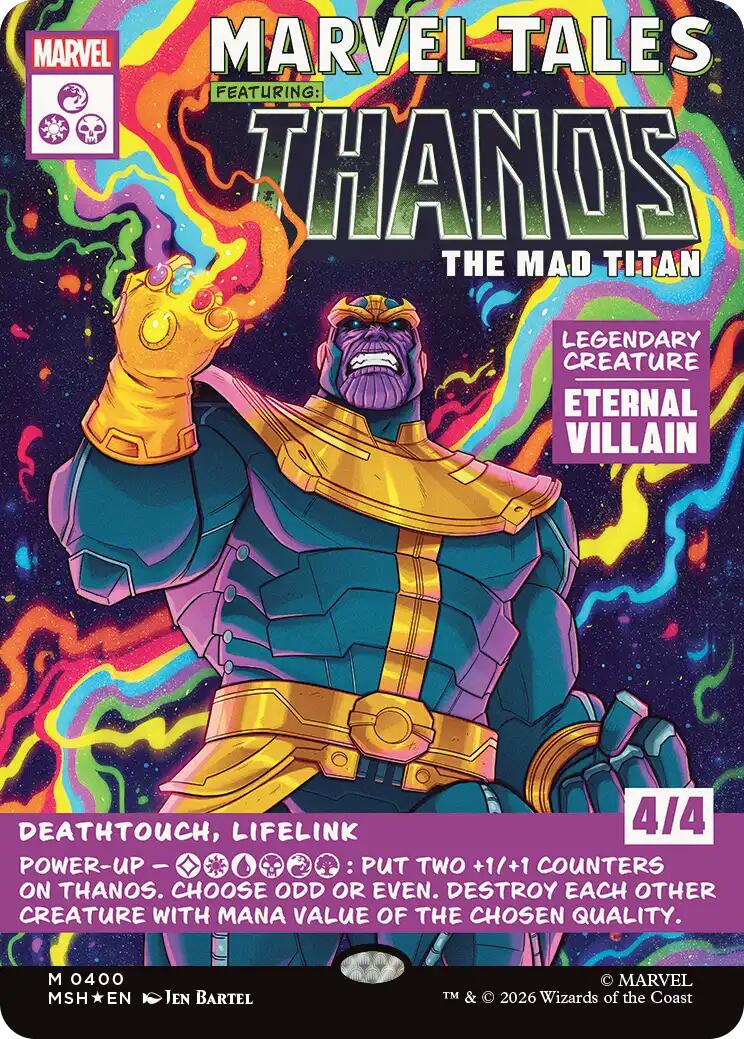 Thanos, The Mad Titan (Borderless) (0400) (MSH - 400) - Marvel Super Heroes - Mythic - Foil