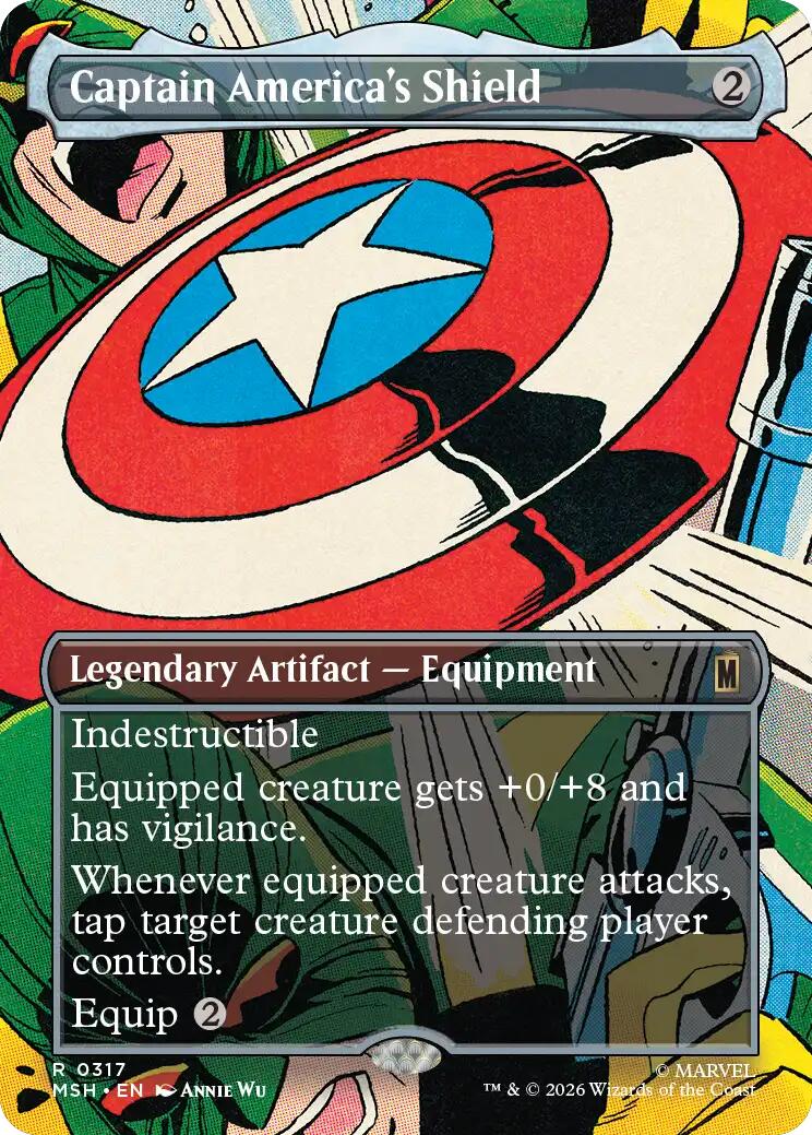 Captain America's Shield (Borderless) (0317) (MSH - 317) - Marvel Super Heroes - Rare - Normal