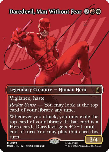 Daredevil, Man Without Fear (Borderless) (0372) (MSH - 372) - Marvel Super Heroes - Rare - Normal