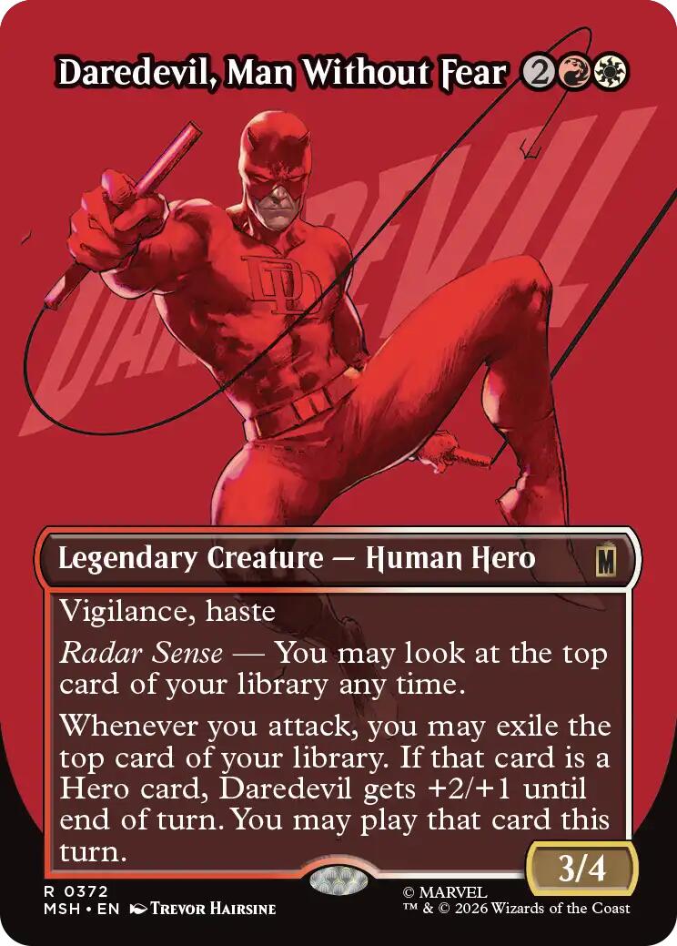 Daredevil, Man Without Fear (Borderless) (0372) (MSH - 372) - Marvel Super Heroes - Rare - Normal
