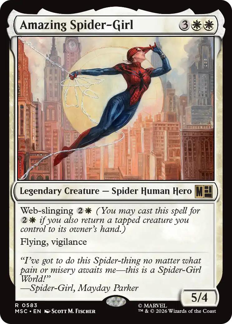 Amazing Spider-Girl (MSC - 583) - Commander: Marvel Super Heroes - Rare - Foil