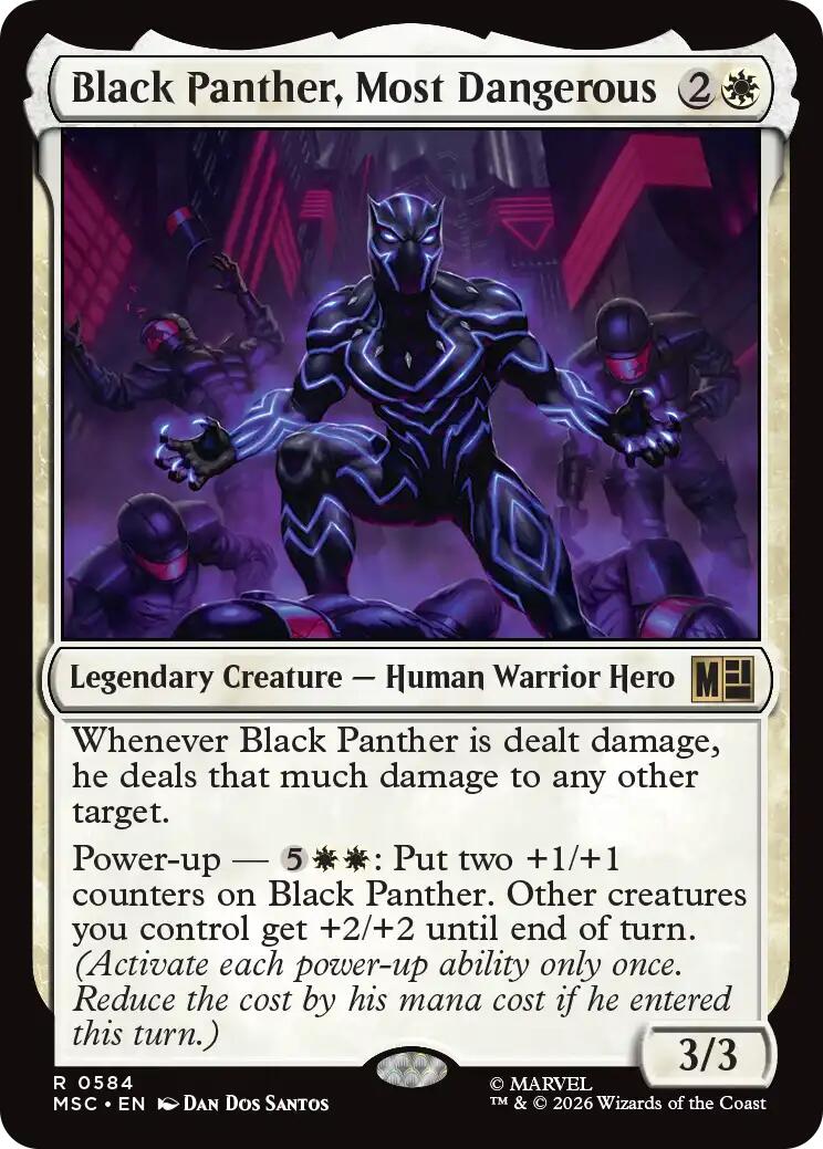 Black Panther, Most Dangerous (MSC - 584) - Commander: Marvel Super Heroes - Rare - Foil