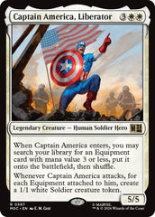 Captain America, Liberator (MSC - 587) - Commander: Marvel Super Heroes - Rare - Foil