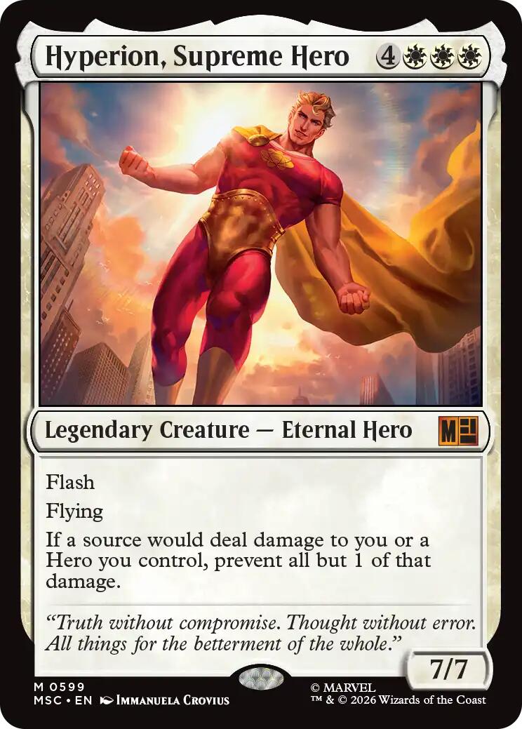 Hyperion, Supreme Hero (MSC - 599) - Commander: Marvel Super Heroes - Mythic - Foil