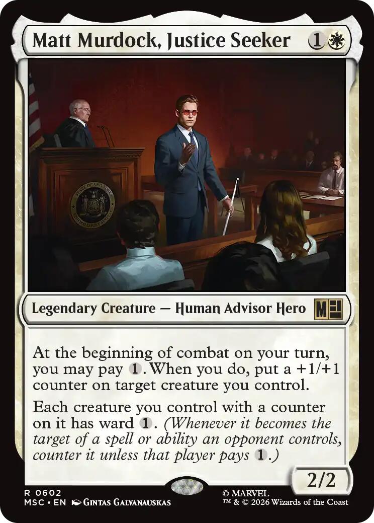 Matt Murdock, Justice Seeker (MSC - 602) - Commander: Marvel Super Heroes - Rare - Foil