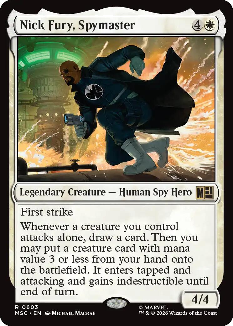 Nick Fury, Spymaster (MSC - 603) - Commander: Marvel Super Heroes - Rare - Foil