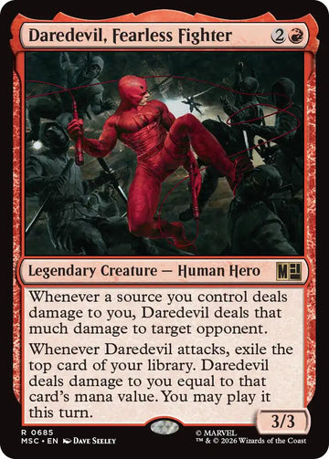 Daredevil, Fearless Fighter (MSC - 685) - Commander: Marvel Super Heroes - Rare - Foil
