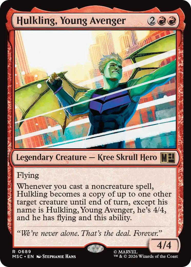 Hulkling, Young Avenger (MSC - 689) - Commander: Marvel Super Heroes - Rare - Foil