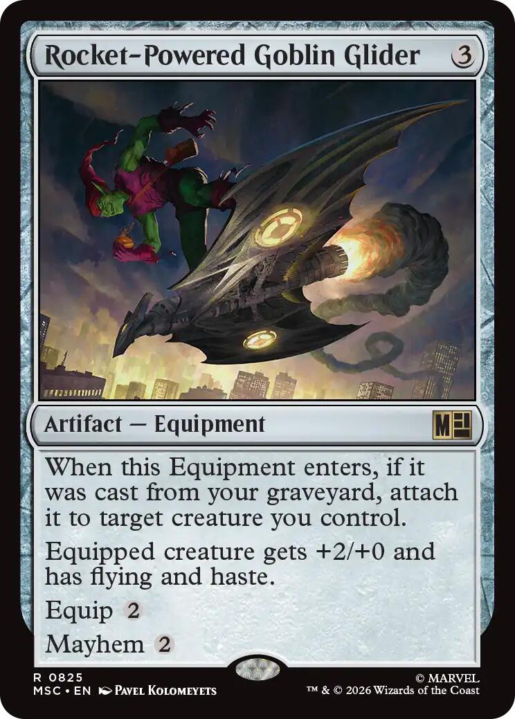 Rocket-Powered Goblin Glider (MSC - 825) - Commander: Marvel Super Heroes - Rare - Foil