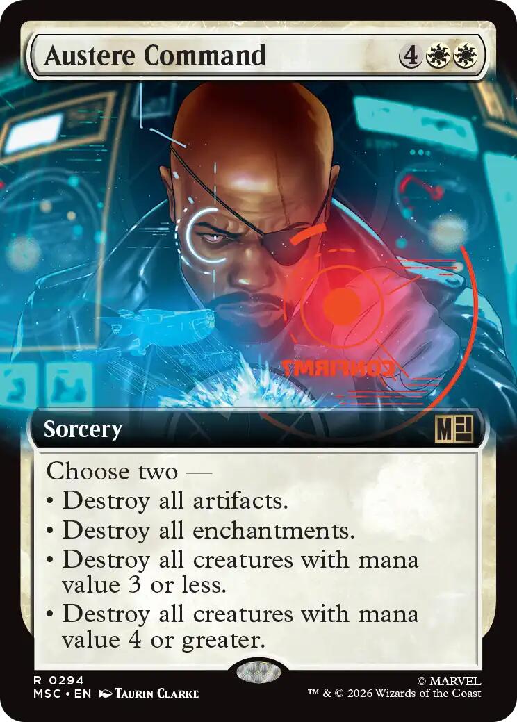 Austere Command (Extended Art) (MSC - 294) - Commander: Marvel Super Heroes - Rare - Normal