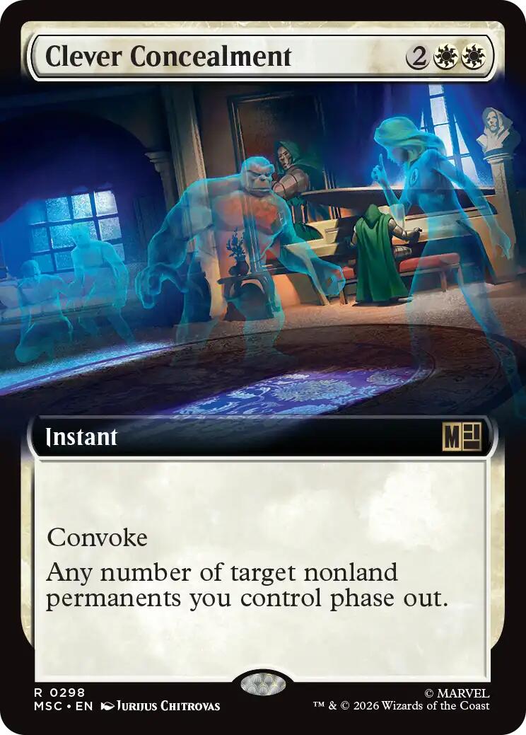 Clever Concealment (Extended Art) (MSC - 298) - Commander: Marvel Super Heroes - Rare - Normal