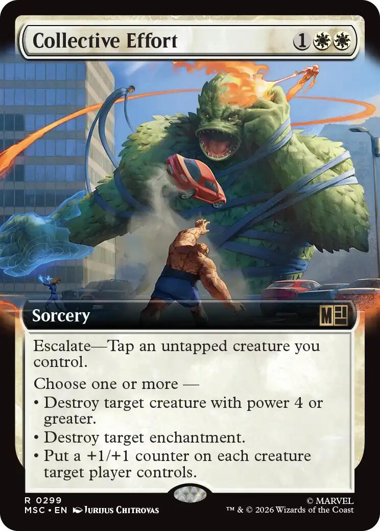 Collective Effort (Extended Art) (MSC - 299) - Commander: Marvel Super Heroes - Rare - Normal