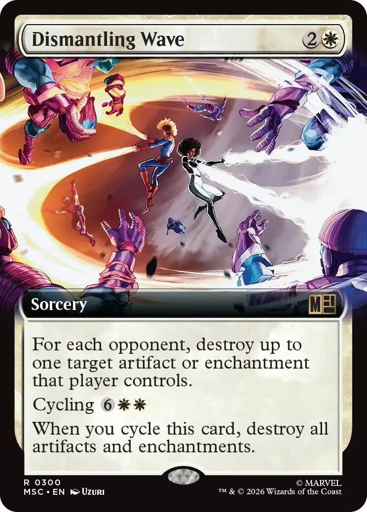 Dismantling Wave (Extended Art) (MSC - 300) - Commander: Marvel Super Heroes - Rare - Normal