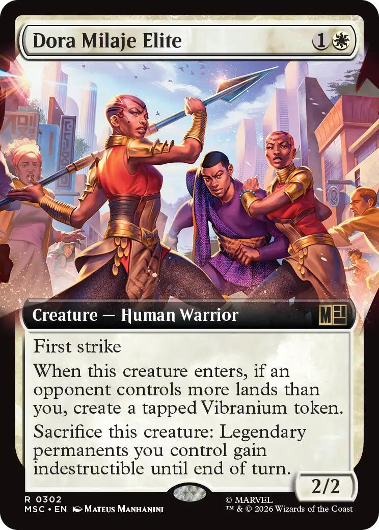 Dora Milaje Elite (Extended Art) (MSC - 302) - Commander: Marvel Super Heroes - Rare - Normal