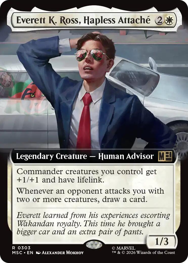 Everett K. Ross, Hapless Attache (Extended Art) (MSC - 303) - Commander: Marvel Super Heroes - Rare - Normal
