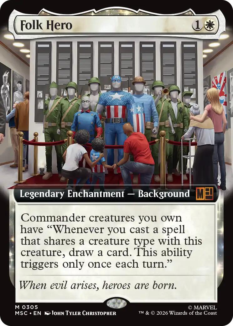Folk Hero (Extended Art) (MSC - 305) - Commander: Marvel Super Heroes - Mythic - Normal