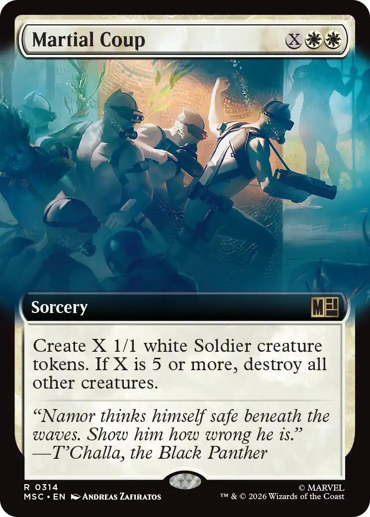 Martial Coup (Extended Art) (MSC - 314) - Commander: Marvel Super Heroes - Rare - Normal