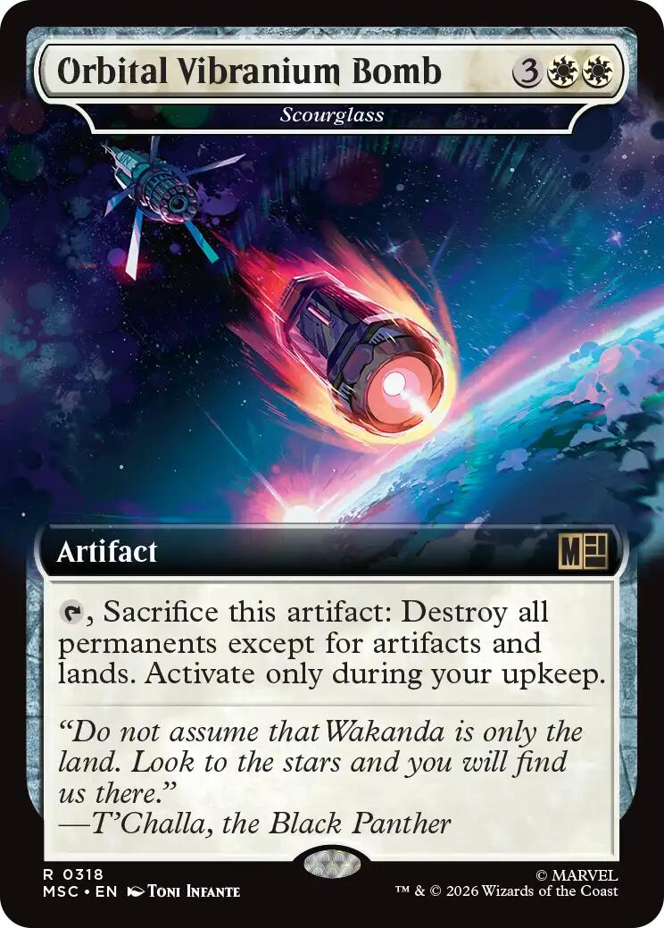 Orbital Vibranium Bomb - Scourglass (Extended Art) (MSC - 318) - Commander: Marvel Super Heroes - Rare - Normal