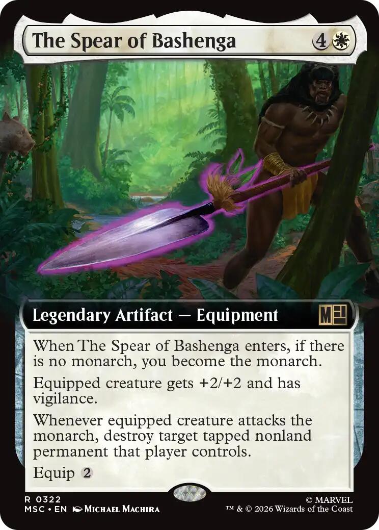 The Spear of Bashenga (Extended Art) (MSC - 322) - Commander: Marvel Super Heroes - Rare - Normal