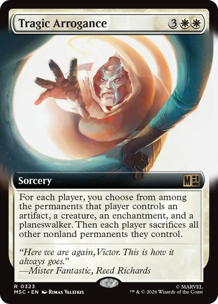 Tragic Arrogance (Extended Art) (MSC - 323) - Commander: Marvel Super Heroes - Rare - Normal