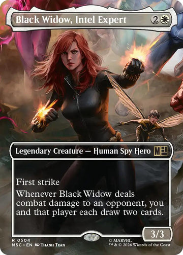 Black Widow, Intel Expert (Borderless) (MSC - 504) - Commander: Marvel Super Heroes - Rare - Normal