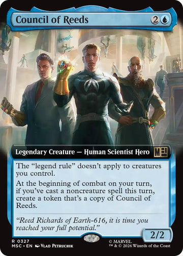Council of Reeds (Extended Art) (MSC - 327) - Commander: Marvel Super Heroes - Rare - Normal