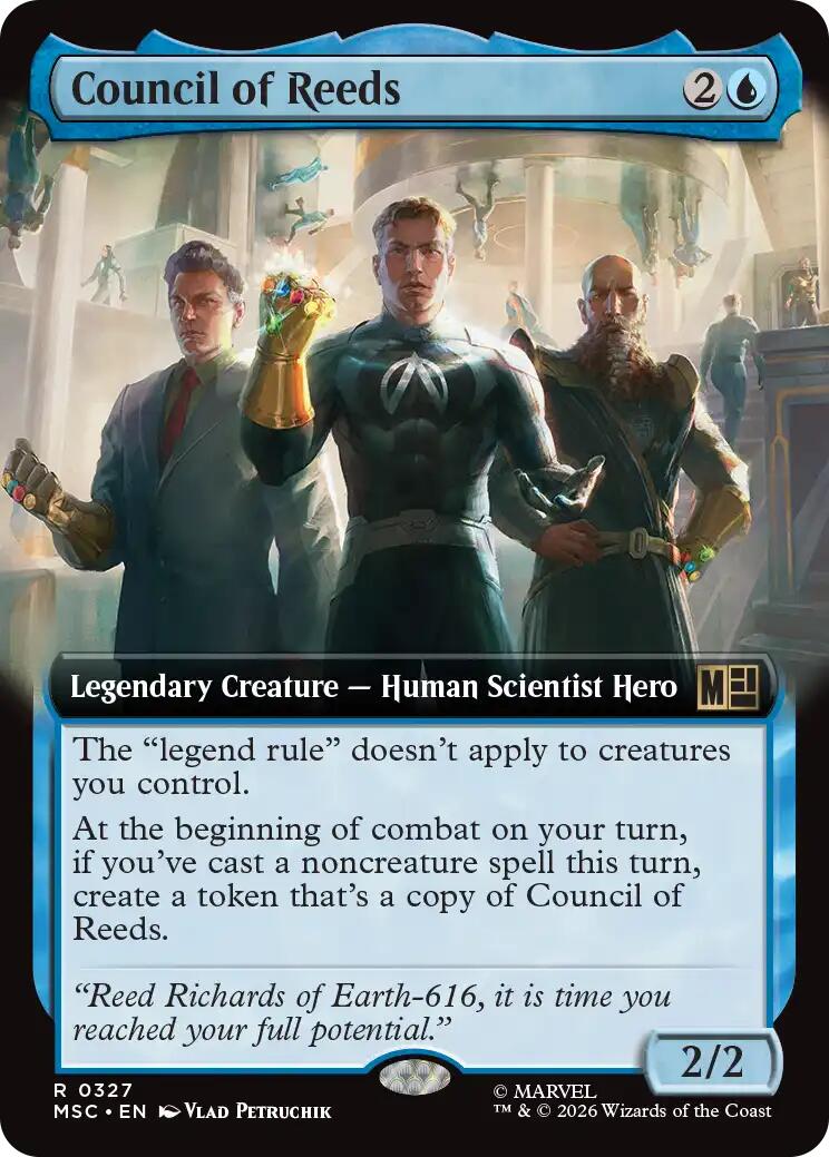 Council of Reeds (Extended Art) (MSC - 327) - Commander: Marvel Super Heroes - Rare - Normal