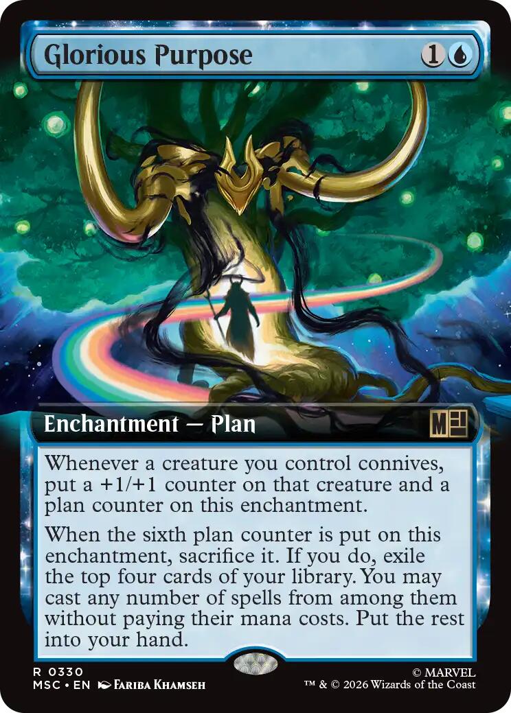 Glorious Purpose (Extended Art) (MSC - 330) - Commander: Marvel Super Heroes - Rare - Normal