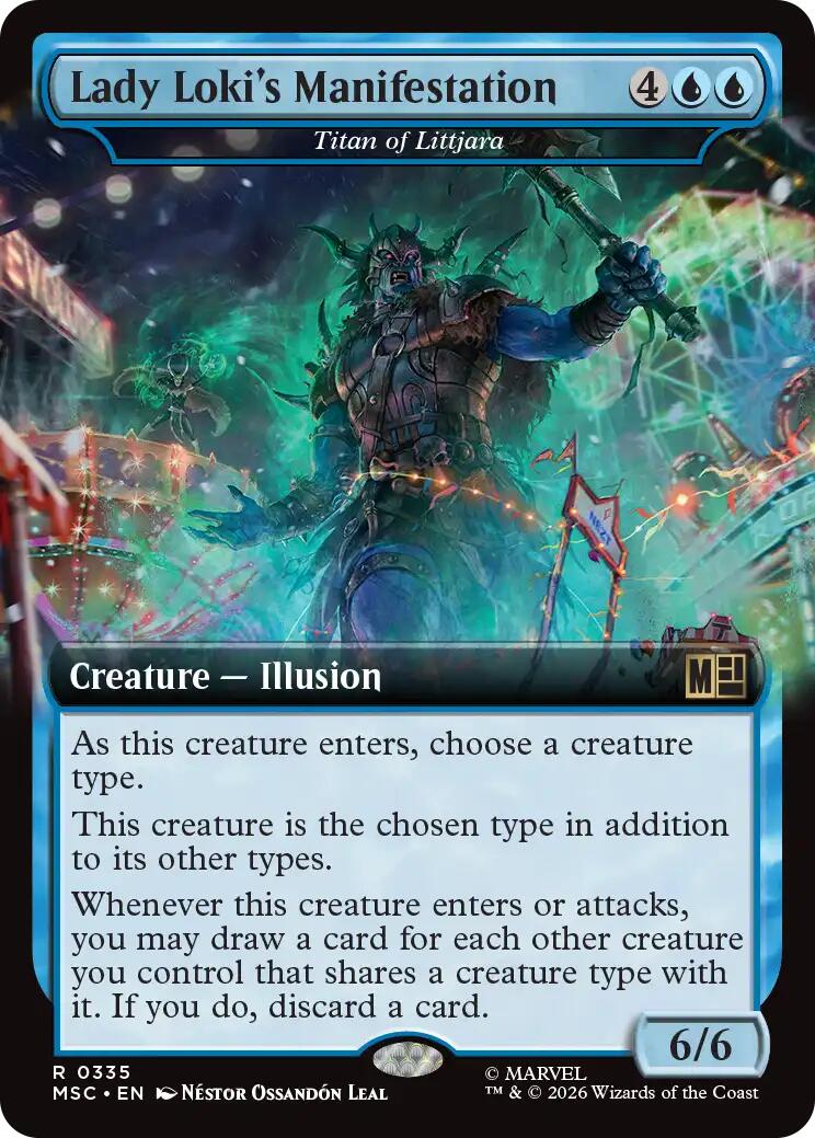 Lady Loki's Manifestation - Titan of Littjara (Extended Art) (MSC - 335) - Commander: Marvel Super Heroes - Rare - Normal