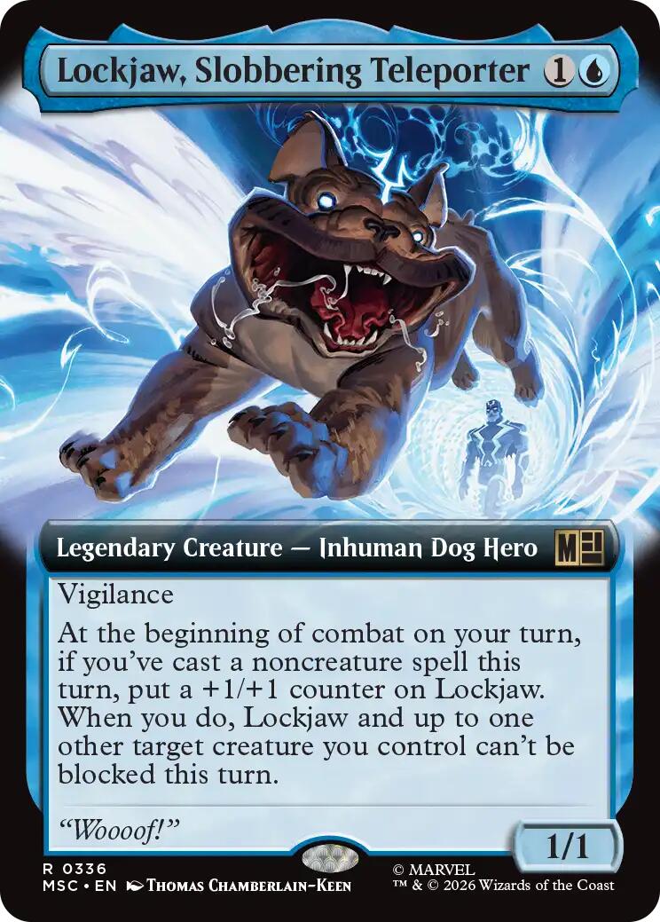 Lockjaw, Slobbering Teleporter (Extended Art) (MSC - 336) - Commander: Marvel Super Heroes - Rare - Normal