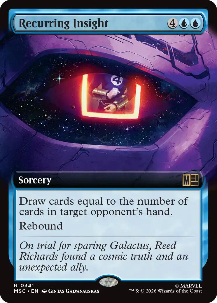 Recurring Insight (Extended Art) (MSC - 341) - Commander: Marvel Super Heroes - Rare - Normal