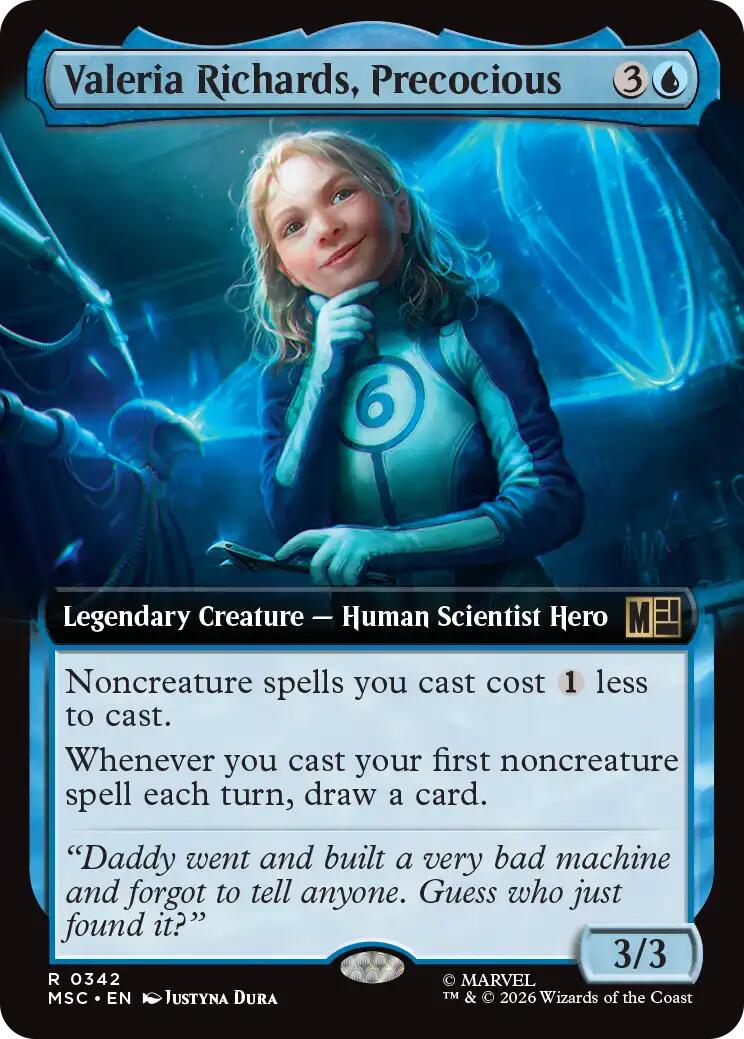 Valeria Richards, Precocious (Extended Art) (MSC - 342) - Commander: Marvel Super Heroes - Rare - Normal