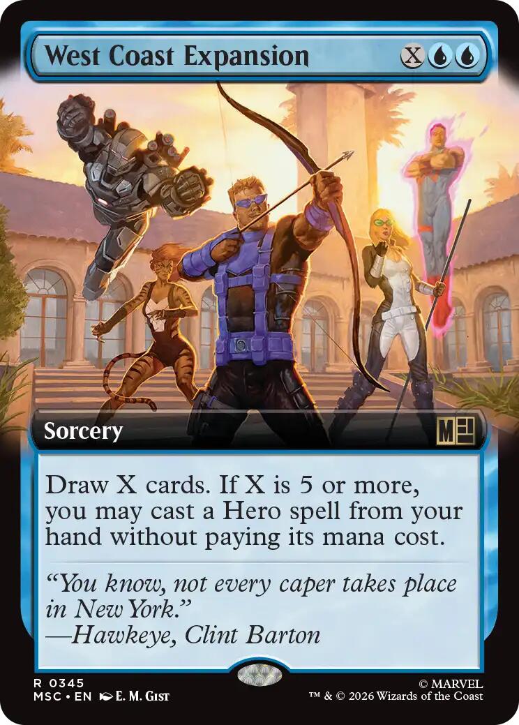 West Coast Expansion (Extended Art) (MSC - 345) - Commander: Marvel Super Heroes - Rare - Normal