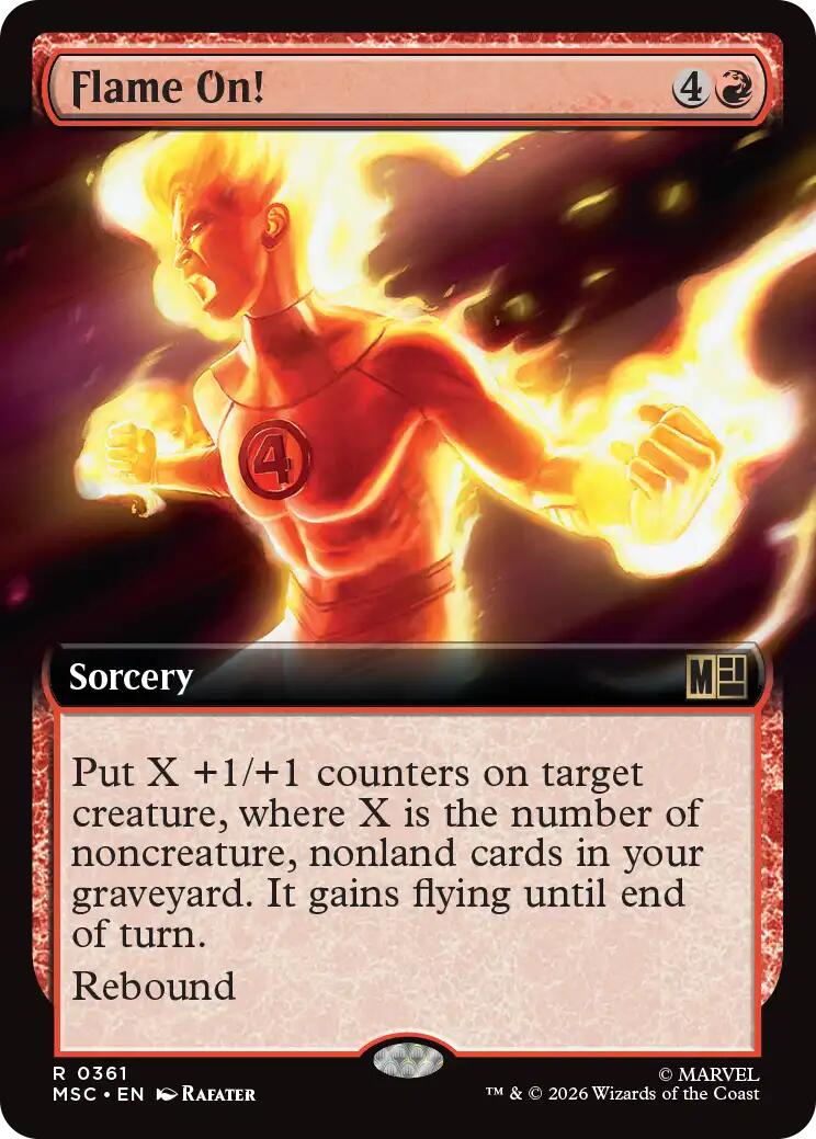 Flame On! (Extended Art) (MSC - 361) - Commander: Marvel Super Heroes - Rare - Normal