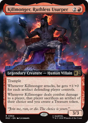 Killmonger, Ruthless Usurper (Extended Art) (MSC - 364) - Commander: Marvel Super Heroes - Rare - Normal