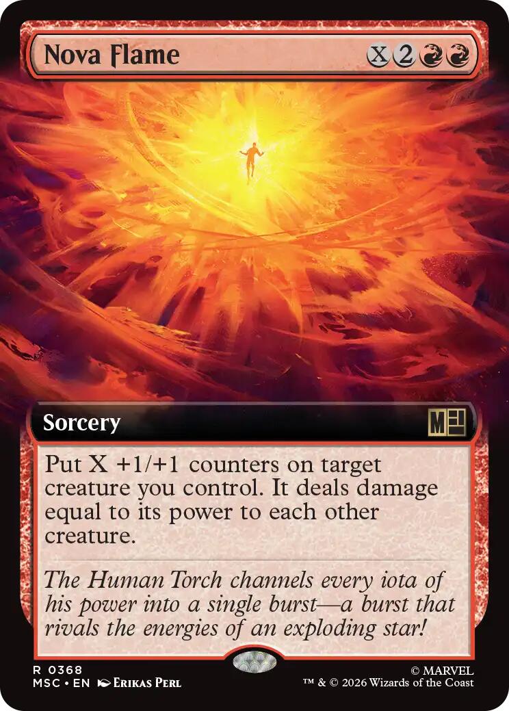 Nova Flame (Extended Art) (MSC - 368) - Commander: Marvel Super Heroes - Rare - Normal