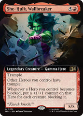She-Hulk, Wallbreaker (Extended Art) (MSC - 372) - Commander: Marvel Super Heroes - Rare - Normal