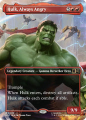 Hulk, Always Angry (Borderless) (MSC - 502) - Commander: Marvel Super Heroes - Rare - Normal
