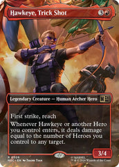 Hawkeye, Trick Shot (Borderless) (MSC - 506) - Commander: Marvel Super Heroes - Rare - Normal