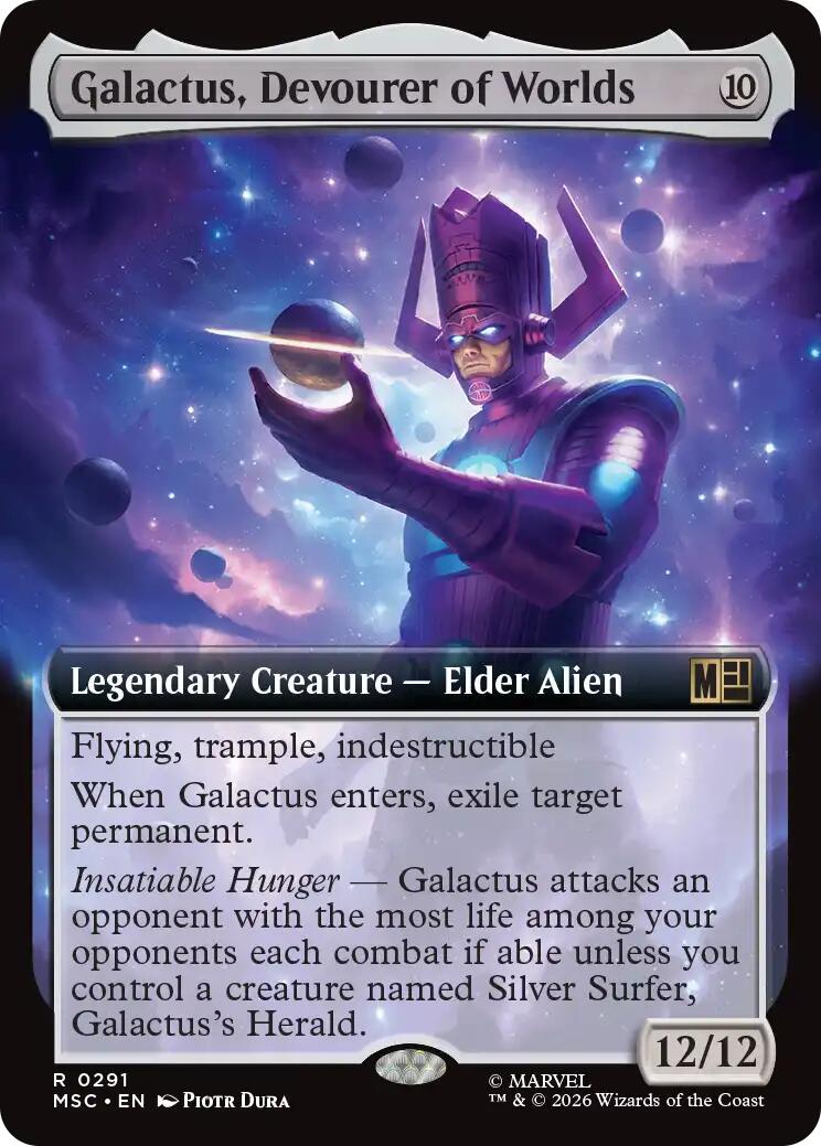 Galactus, Devourer of Worlds (Extended Art) (MSC - 291) - Commander: Marvel Super Heroes - Rare - Normal