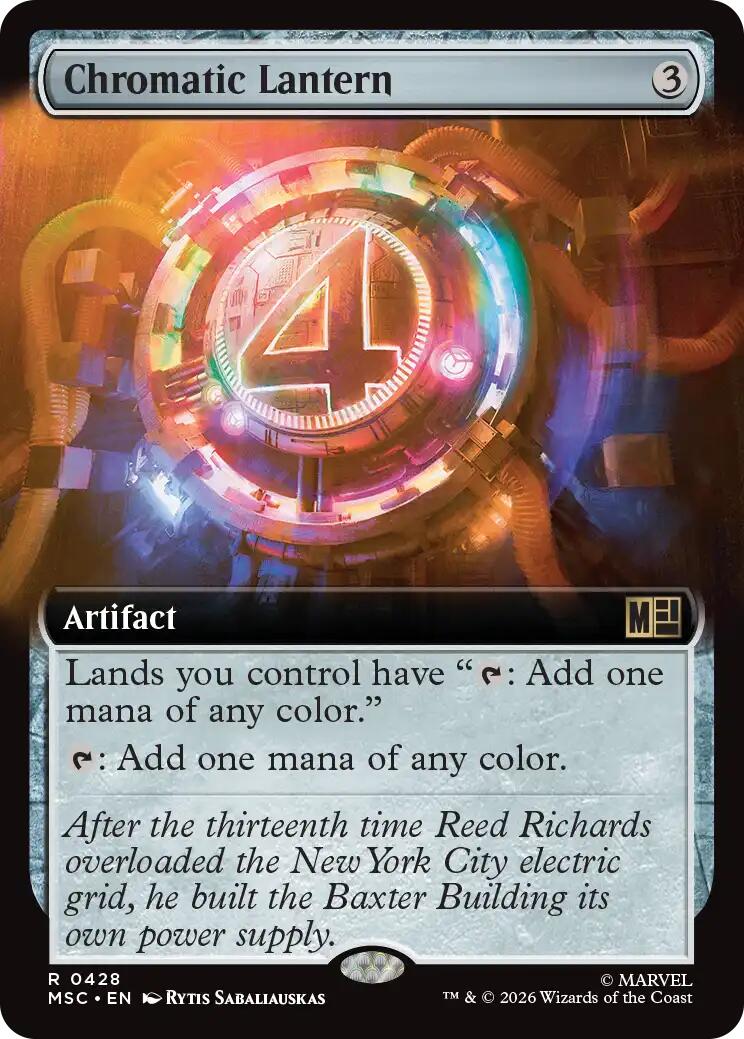 Chromatic Lantern (Extended Art) (MSC - 428) - Commander: Marvel Super Heroes - Rare - Normal