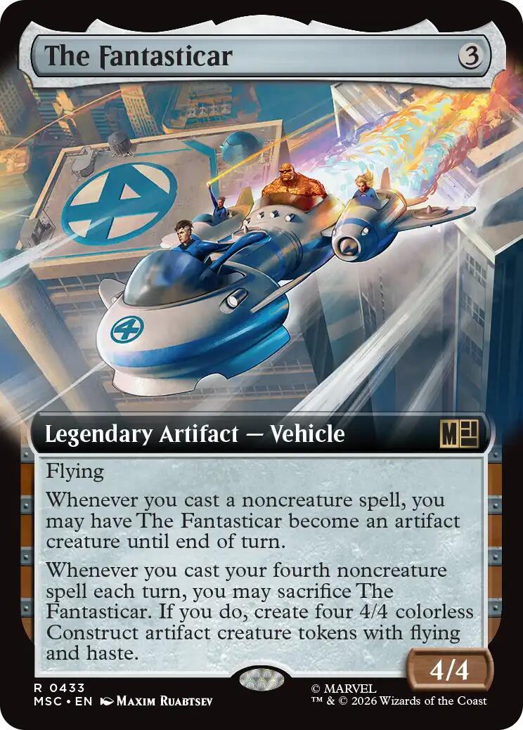 The Fantasticar (Extended Art) (MSC - 433) - Commander: Marvel Super Heroes - Rare - Normal