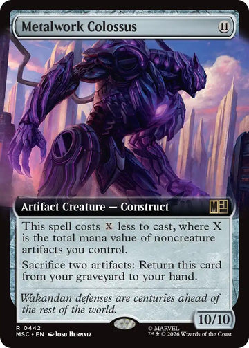 Metalwork Colossus (Extended Art) (MSC - 442) - Commander: Marvel Super Heroes - Rare - Normal