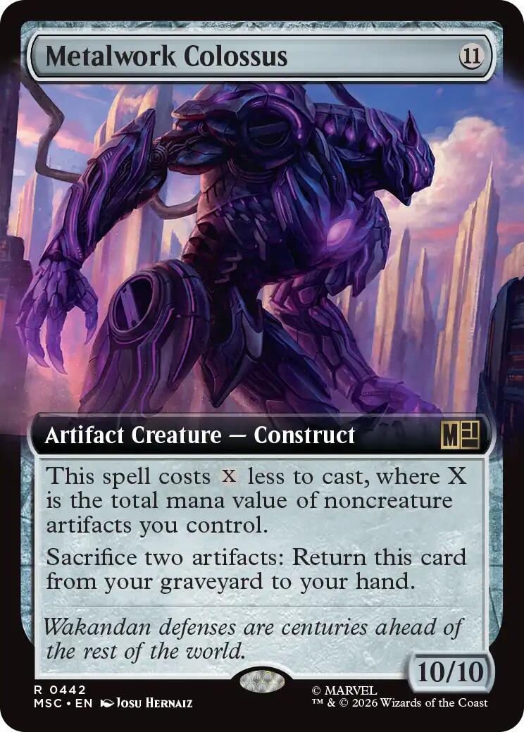 Metalwork Colossus (Extended Art) (MSC - 442) - Commander: Marvel Super Heroes - Rare - Normal