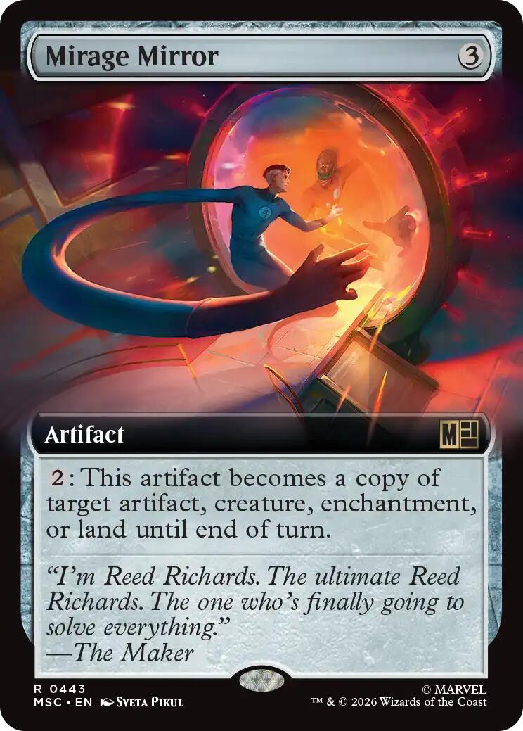Mirage Mirror (Extended Art) (MSC - 443) - Commander: Marvel Super Heroes - Rare - Normal