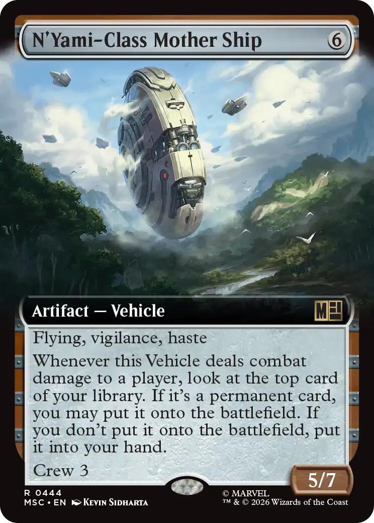 N'Yami-Class Mother Ship (Extended Art) (MSC - 444) - Commander: Marvel Super Heroes - Rare - Normal